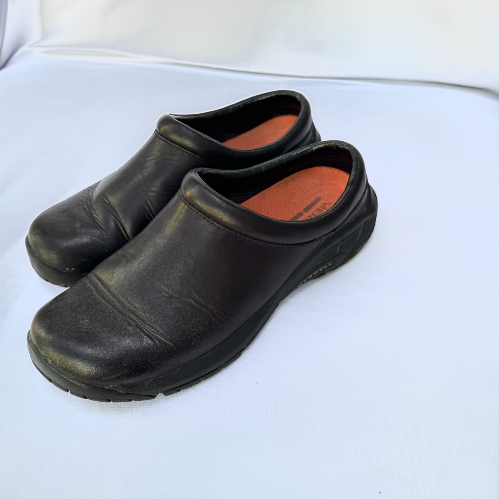 Merrell Encore Nova 2 Clogs Womens 8.5 Black Leather Slide Slip On Shoes